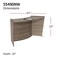 Linea Italia ADA Reception Desk, Wheelchair, Kids, 55 inW x 71 inD x 30 inH, N. Walnut 55490NW - alternate 5